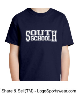 Youth Relaxed Fit South School Short Sleeve T-shirt Design Zoom